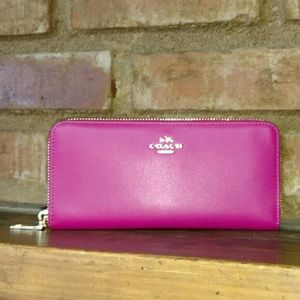 Hot Pink Coach Slim Accordion W…